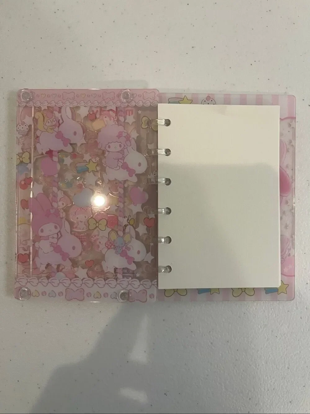 My Melody Acrylic Shaker notebook and pen